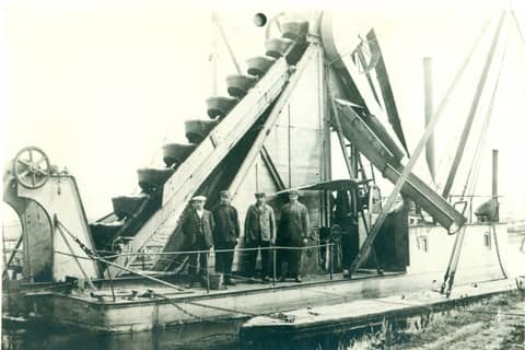 Historische foto van Baggerbedrijf Trip