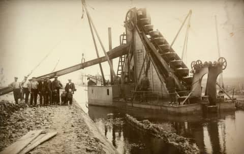 Historische foto van Baggerbedrijf Trip