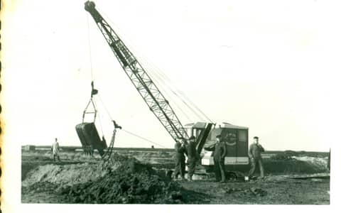 Historische foto van Baggerbedrijf Trip