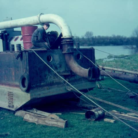 Historische foto van Baggerbedrijf Trip